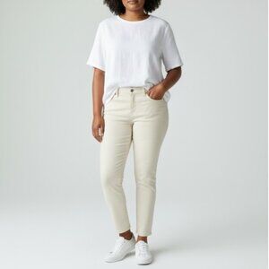 Calvin Klein white cotton straight Skinny Jean - 4 – Vietnam